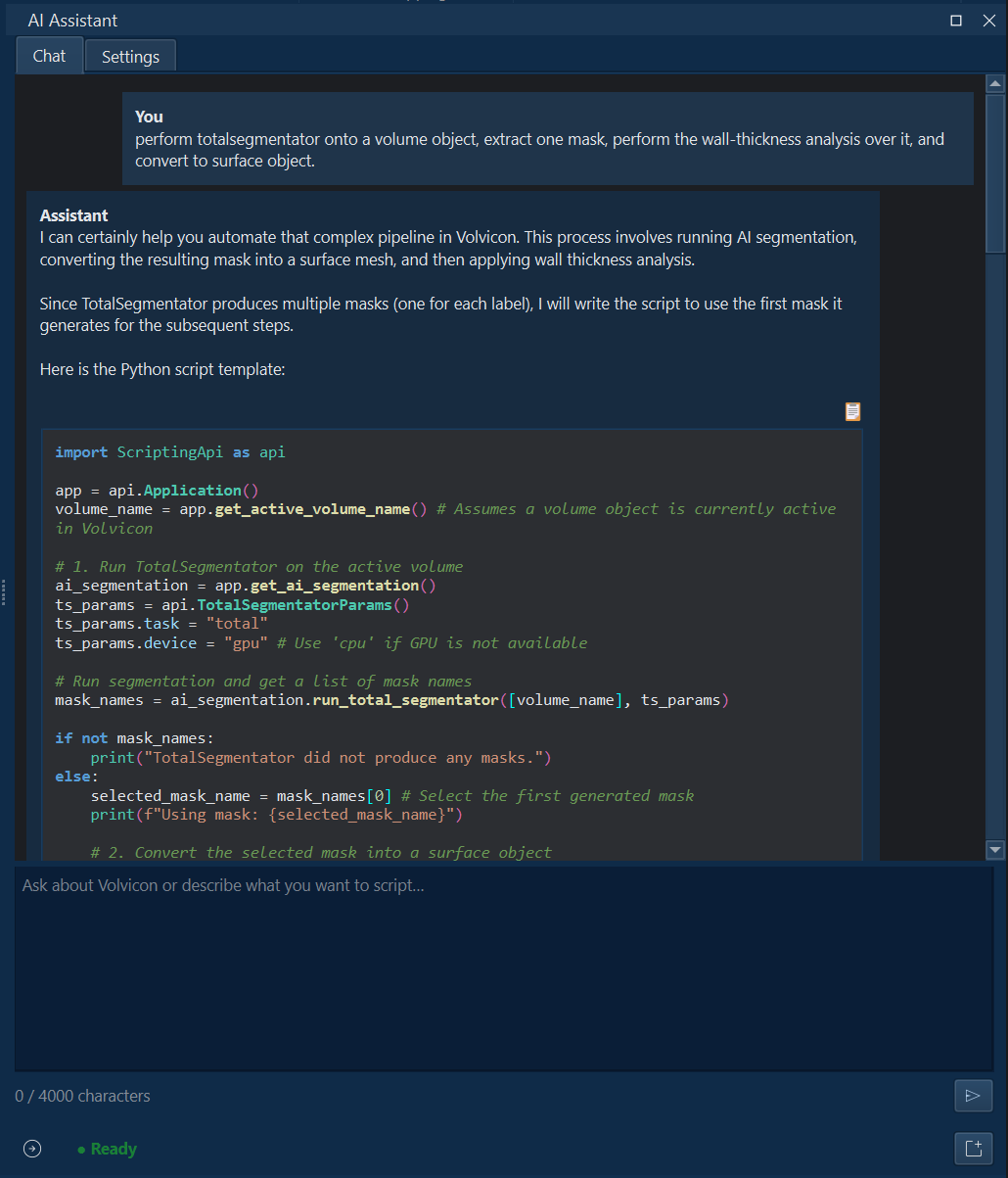 Volvicon AI Assistant in Starlit Moonlight Theme