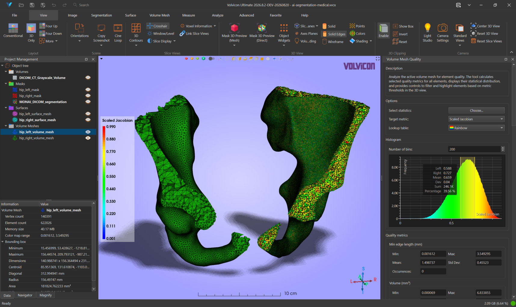 Volume mesh quality