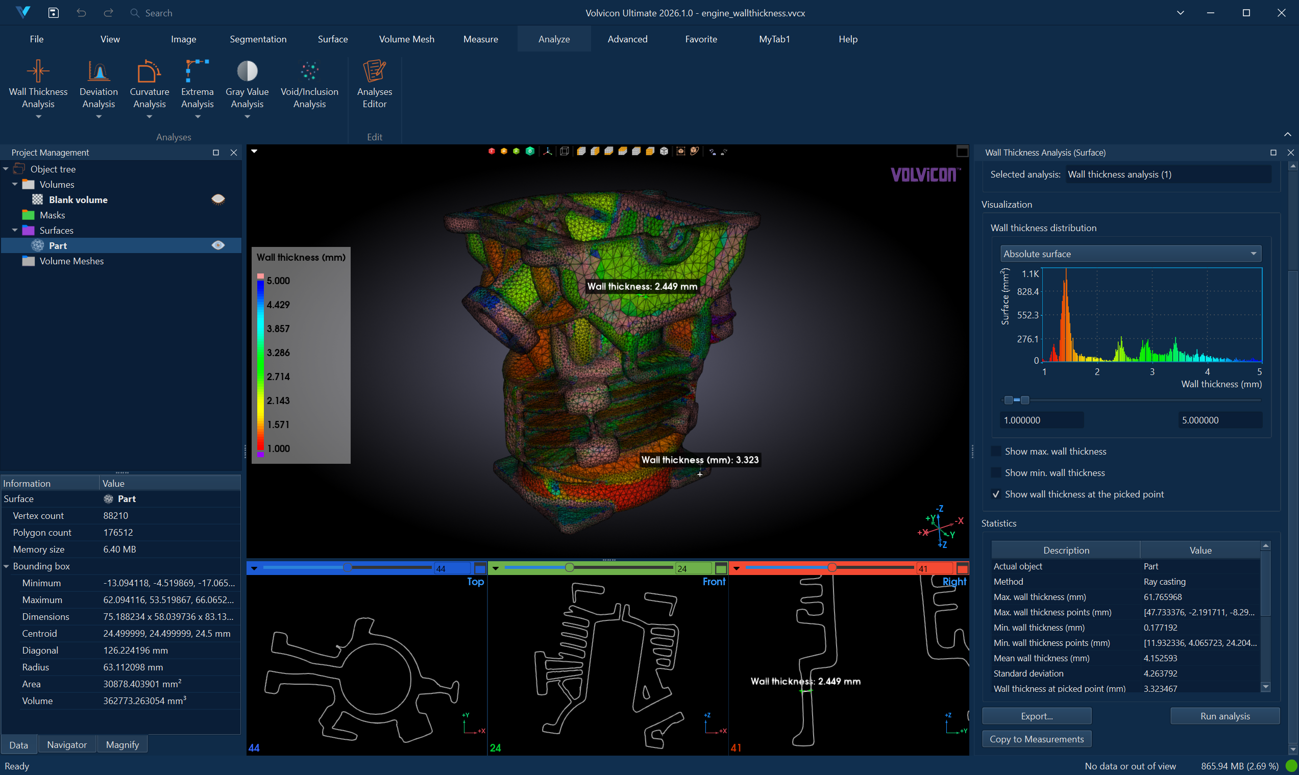 Wall Thickness Analysis